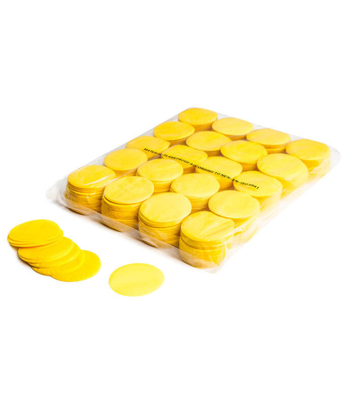 TCM FX - Lassú esésű Konfetti Kör Ø 55mm - Sárga - 1 kg